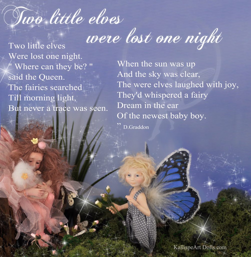 "Two little elves were lost one night" poem written by D.Graddon