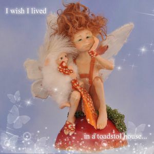 Kallispe Art Dolls presents: Little elf sits on his toadstol and dreams...